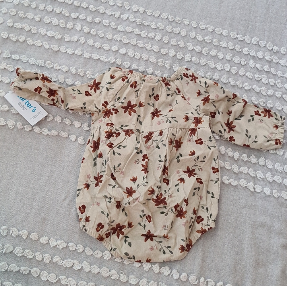 Carter's baby, 3 pieces flower romper, 6M